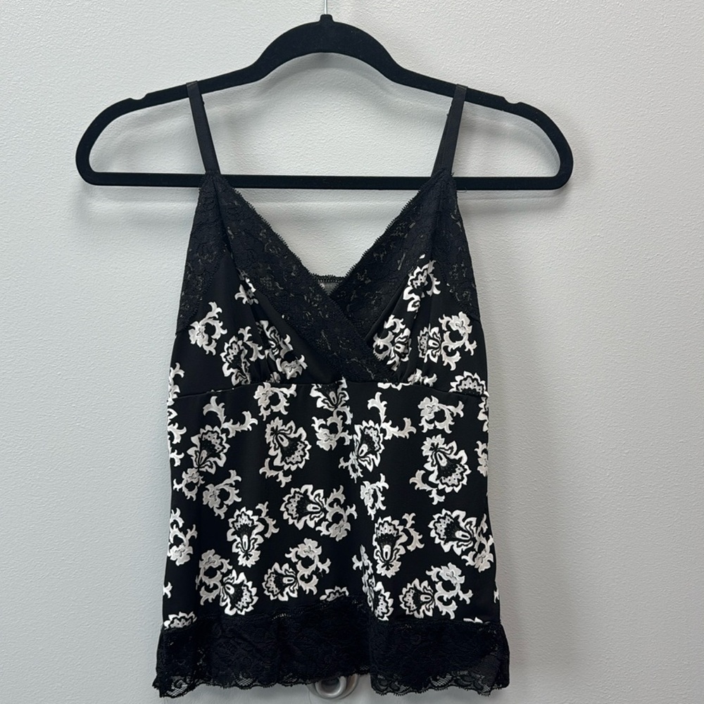 White House Black Market, small lace trimmed cami top